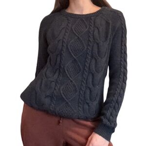 Forever 21 Charcoal Cable Knit Sweater